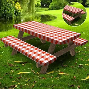 3pcs Outdoor Table Chair Set Convenient Table Cover Perfect for Patio Home Decor Polyester Fiber Ideal for Garden Parties Park Picnics BBQ Multi-Scene Usage for Relaxing Gatherings Enhances Outdoor Experience Versatile Design