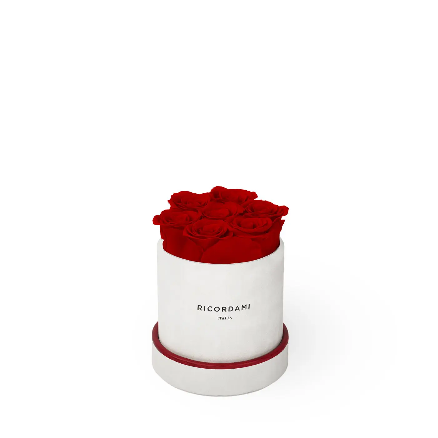 Real Preserved Rose Arrangement in Small Round Luxury Gift Box artificial flower