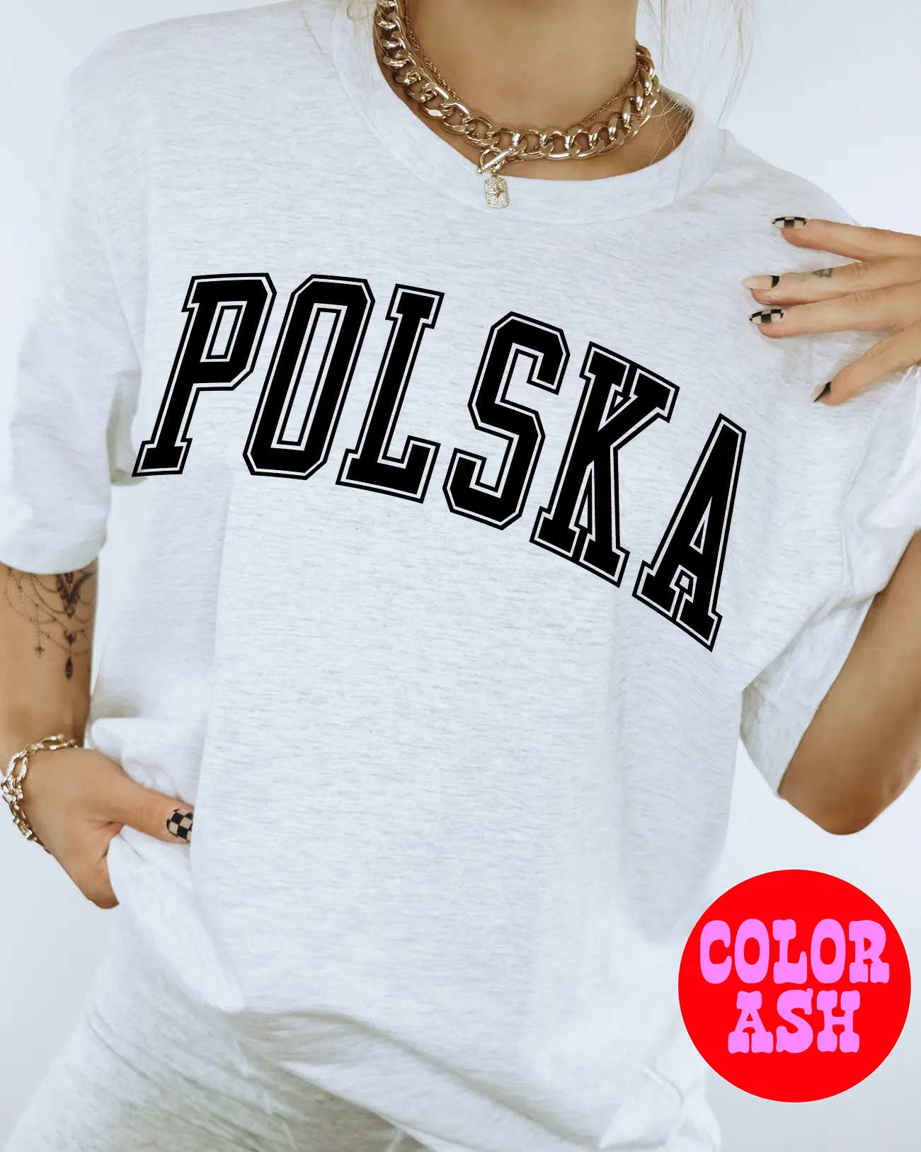 Polska Poland Shirt Gifts Tshirt Crew Neck Tee Top Crewneck Short Sleeve T-Shirt Unisex