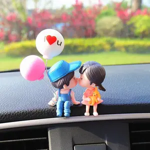 Cute Couple Balloon Ornament, 1 Pair Car Interior Decoration, Car Interior Accessories for Women & Girls, Girly Car Accessories