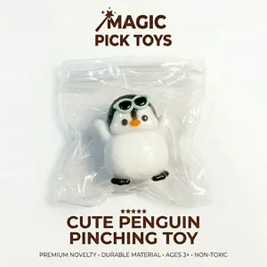 Final Sale | Chonky Belly Penguin Squishy - Kids Toys Food-Grade Silicone Slow-Rising Rebound Squishy Fidget Toys for Stress Relief - Soft Squeeze Toys with Thick Creamy Slime TextureHandmade Non-Toxic