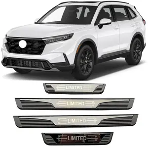 Side Door Sill Plates For Honda CR-V 2023 Cars Accessories Car Stickers Door Entrance Scuff Guard Covers Protection ABS Plastic Auto Parts