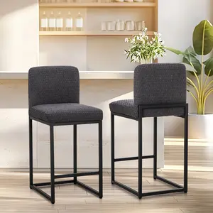 24 Inch Barstools with Back, Bar Stools Set of 2 or 4, Counter Height Chairs, Kitchen Stools for Island,[live]