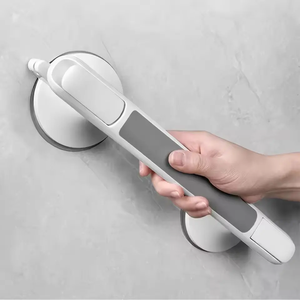 No Drill Suction Grab Bar, Anti-Slip Bathroom Support Handle, Suction Bathtub Accessories for Bathtub Toilet Safety, Portable Easy-Removable No-Damage Wall Mobility Aid