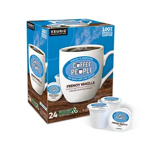 Coffee People French Vanilla Coffee - Keurig K-Cup Pods - Light Roast Coffee - Flavored Coffee - High Box Count