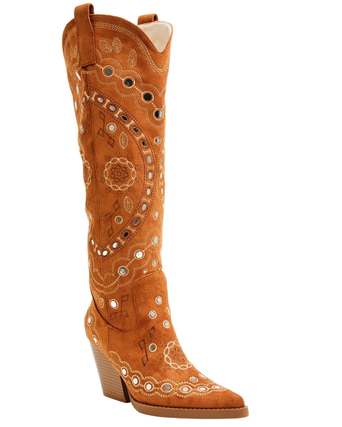 Azalea Wang Women's Women'S Aamina Tall Western Boot Round Toe - Aamina-Tan