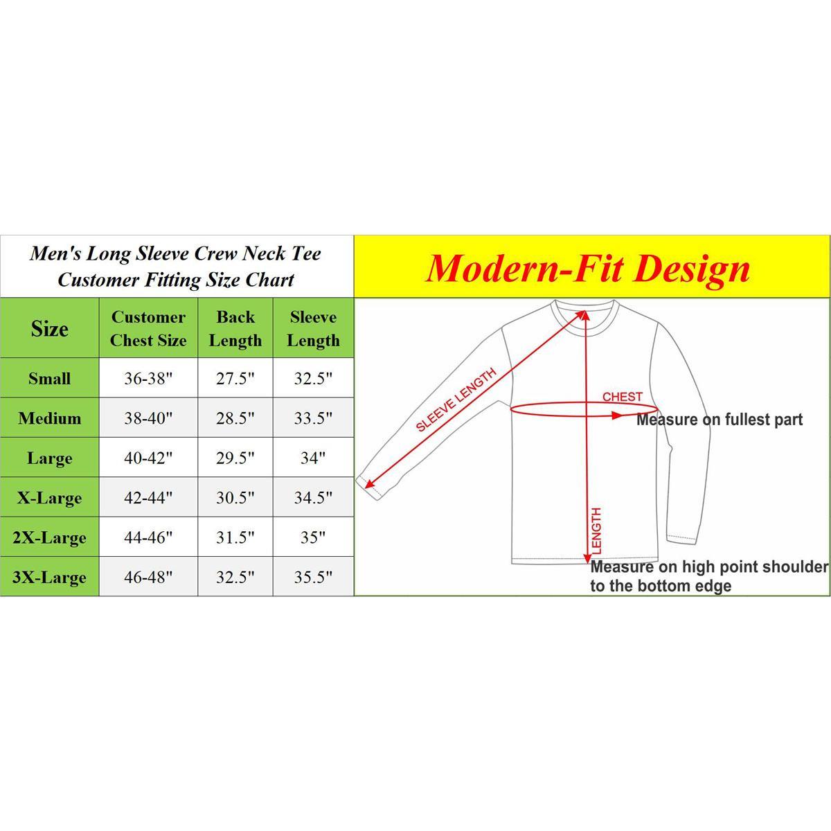 Men's 5-Pack Cotton-Blend Long Sleeve Crew Neck Tee