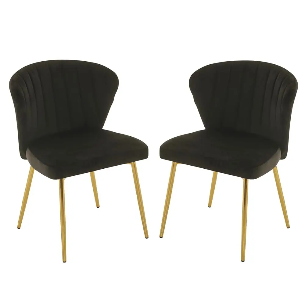 Mojay Upholstered Modern Chic Body-Friendly Classic Style Velvet Dining Chairs - Metal Golden Legs, Versatile Vanity/Dressing Table Stool for Dining Room, Kitchen, Upholstered Dining Chairs, Modern Dining Chairs