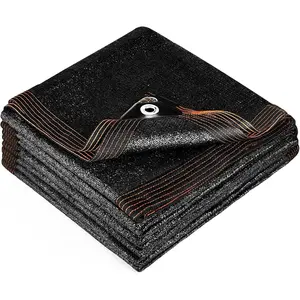 FEPITO 90% Black Shade Cloth 10ft X 20ft/8ft X 16ft Sunblock Shade Net Mesh Shade Net with Taped Edge for Plant Cover Greenhouse Garden Flower Canopy And Sunshade Outdoor Canopy Shelter, gift