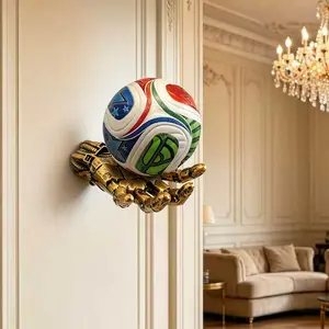 Terminator Hand Metal Decorative Statue Wall Mount - Basketball Holder, Soccer Ball Display Rack, 1 Pack Home Organizer for Room, Ideal Gift