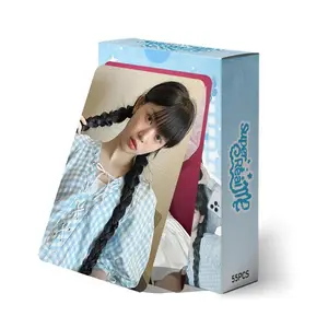 55Pcs/Set ILLIT Idol Girl New Album I’LL LIKE YOU HD Printd Lomo Cards YUNAH MINJU MOKA WONHEE IROHA Photocards Fans Gifts