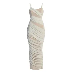 Ivory Catalina Lurex Knit Maxi Dress