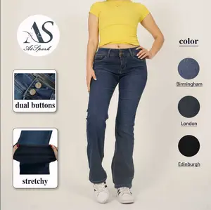 AtSpark -Women's High Waist Tummy Control Bootcut Jeans | 72% Cotton Stretch Denim, Butt Lift Curvy Fit Flare Jeans for Women，new year new denim，pantalon de jeans，cow girl denim，plus size clothing brand Womenswear Button