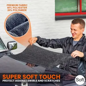 1200GSM Twisted Loop Microfiber Car Drying Towel, Car Wash Towel, Car Washing Towel, 60*90cm/23.6*35.4inch Extra Large Super Absorbent Lint Free Cloth, Non-Streak One-Pass Drying for Cars Trucks SUVs Boats, Premium Auto Detailing
