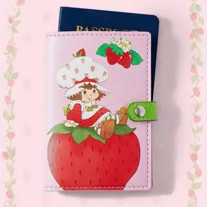 Strawberry Shortcake Passport Holder - Super Cute Strawberry-Themed Design for Travel Protection Lightweight & Adorable