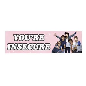 One Direction You're Insecure | Bumper Sticker AND Magnet | Funny Meme Sticker | 8.7'' X 2.7'' | Waterproof Premium Quality