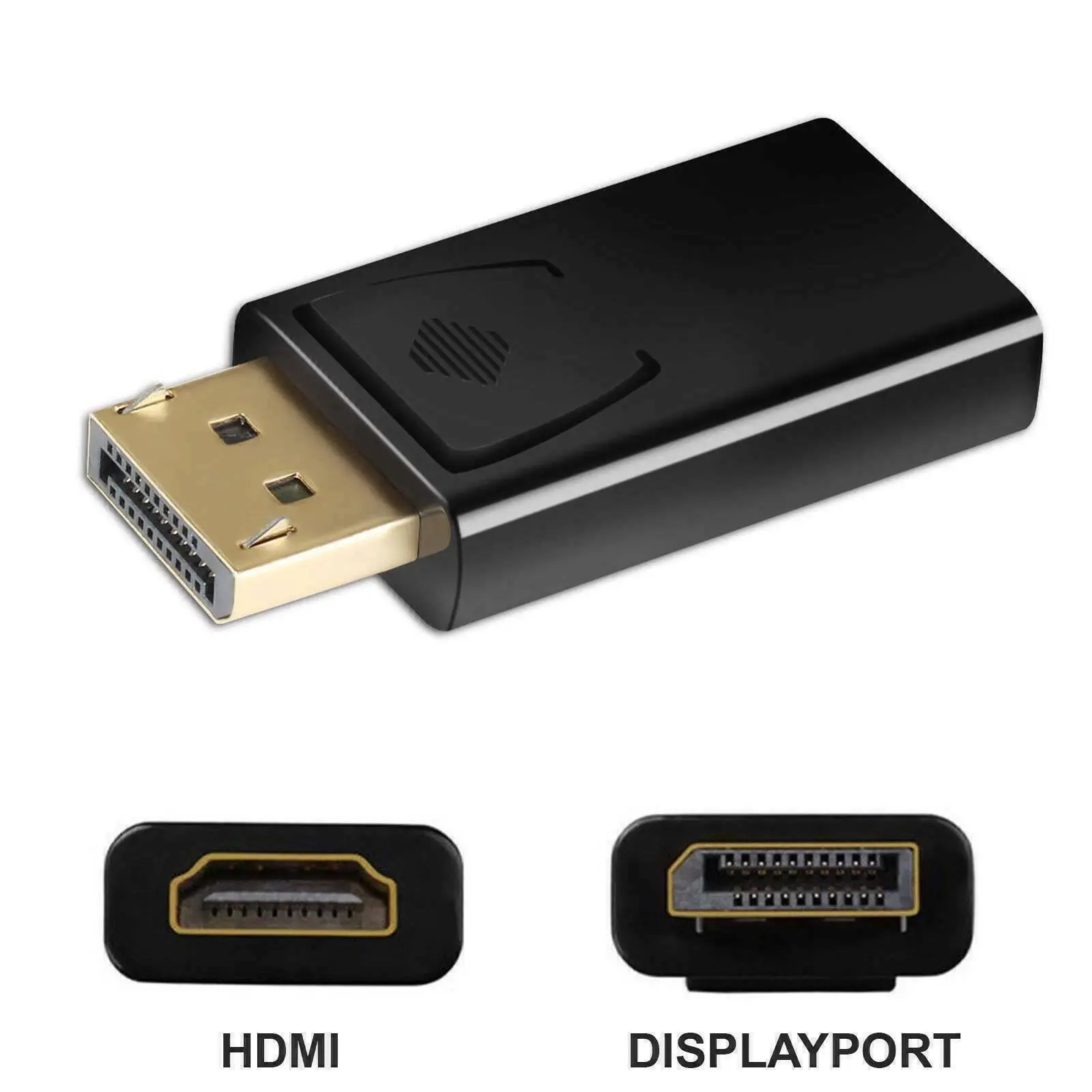 DisplayPort to HDMI Male-Female Adapter Converter for Audio & Video Connectivity (Phones & Electronics Accessory)