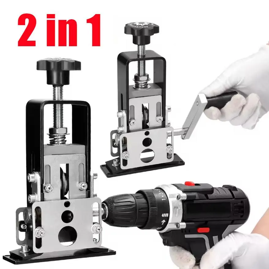 Portable Industrial-Grade Manual Wire Stripper Hand Tool, 2-in-1 Hand Crank & Drill-Compatible Wire Stripping Machine for 1-25mm Cables, Adjustable Spacing for Scrap Copper Recycling (Sports & Outdoor Camping Hiking Accessory)