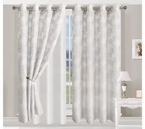 Superior Foliage Vintage Leaves Sheer Curtain Set, 42" x 63"
