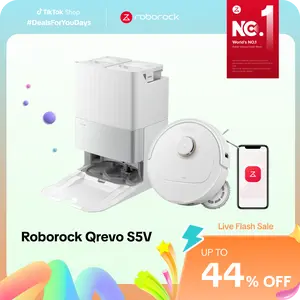Roborock Qrevo series Robot Vacuum and Mop, 12,000Pa (Qrevo S5V), Mop Washing & Self-Cleaning, FlexiArm Edge Mopping, Warm Air Drying, Self-Emptying #DealsForYouDays #fathersdaygift