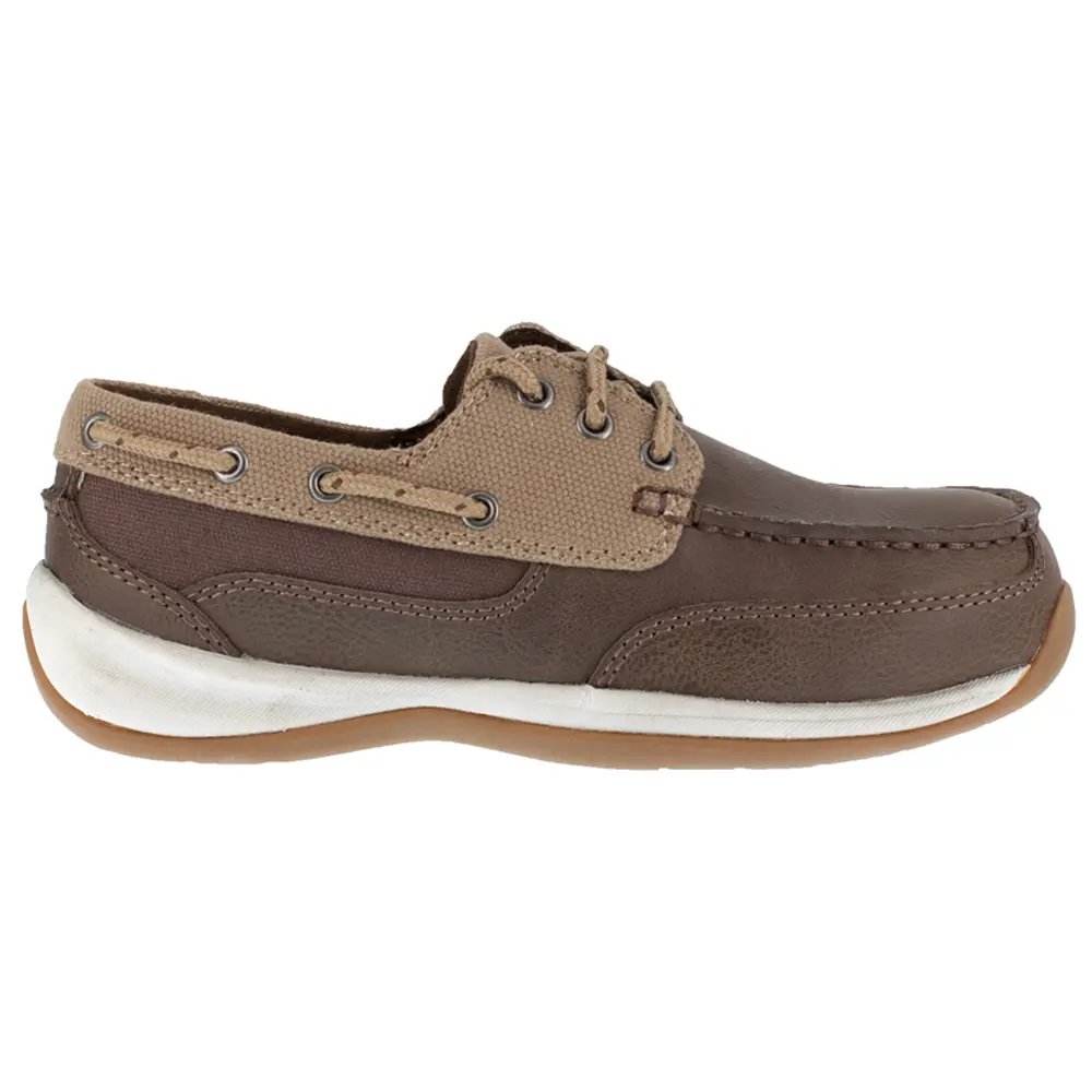 Rockport Works Womens Sailing Club Slip Resistant Steel Toe Work Safety Shoes Casual - Brown Rockport Works Womens Sailing Club Slip Resistant Steel Toe Work Safety Shoes Casual - Brown