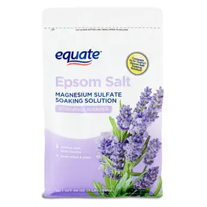 Equate Epsom Salt Bath Soak Lavender 3 lb Calming Relaxation Muscle Relief Soothing Lavender Magnesium Sulfate Solution