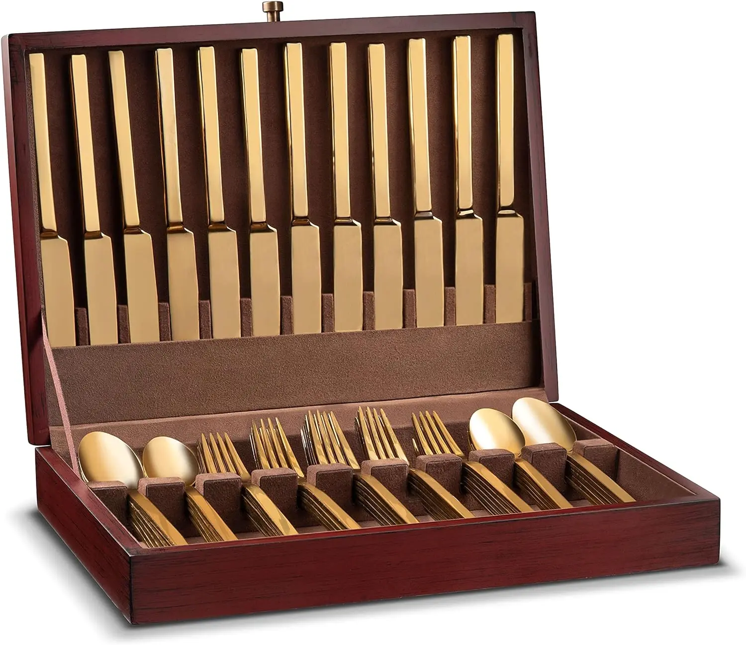 Royalty Art Wooden Cutlery Storage Box | Flatware & Silverware Organizer