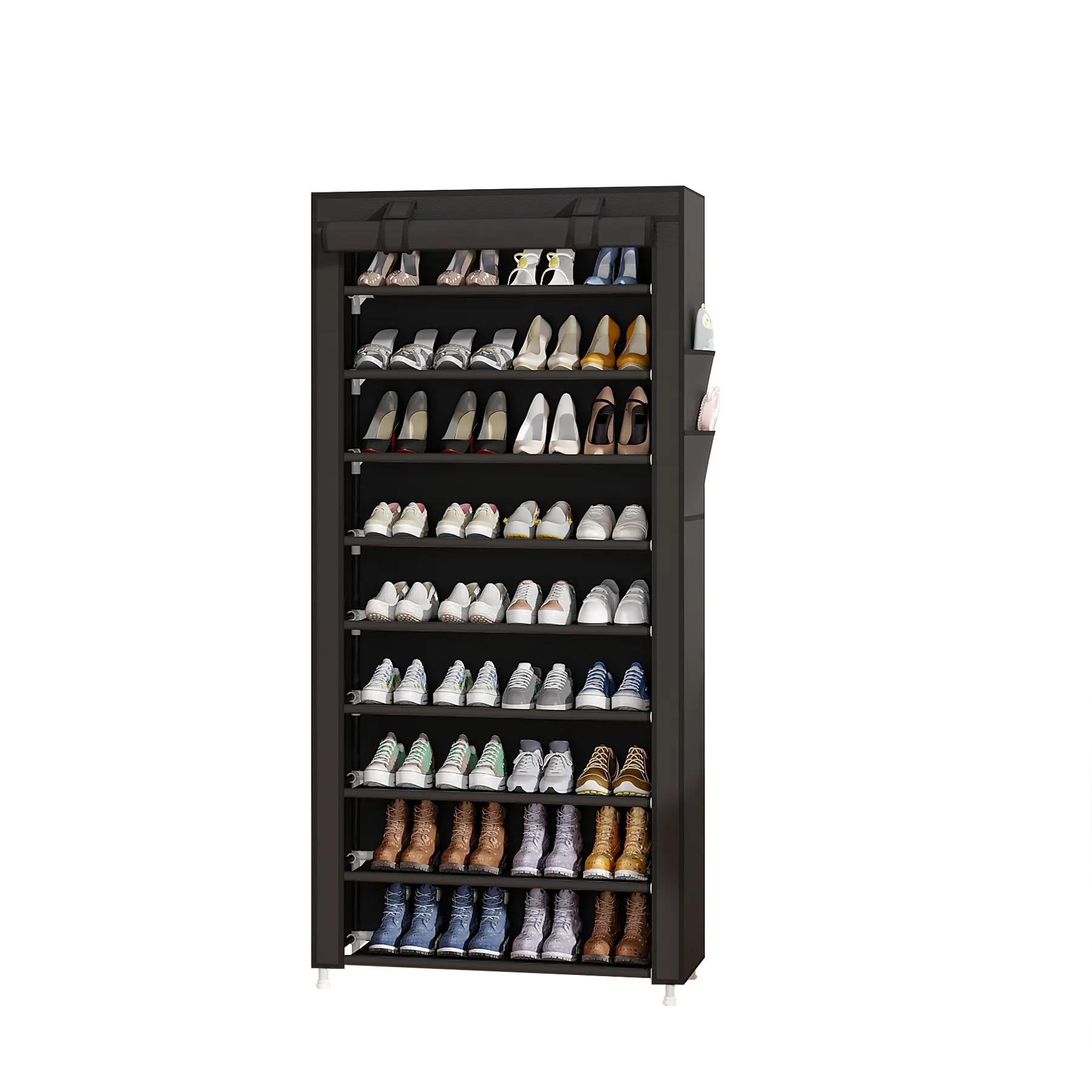 UDEAR 10 Layer Shoe Rack Organiser with 9 Shelves, Dust-Proof Cover, Installation #Summerwins/#fathersdaygift/#Summer garden