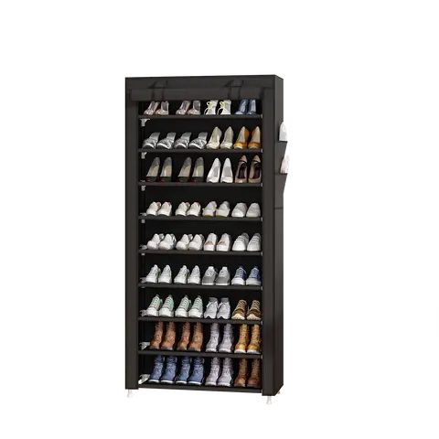 UDEAR 10 Layer Shoe Rack Organiser with 9 Shelves, Dust-Proof Cover, Installation #Summerwins/#fathersdaygift/#Summer garden