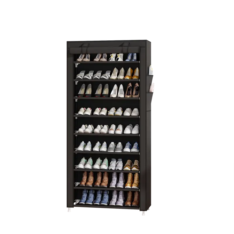 UDEAR 10 Layer Shoe Rack Organiser with 9 Shelves, Dust-Proof Cover, Installation #Summerwins/#fathersdaygift/#Summer garden