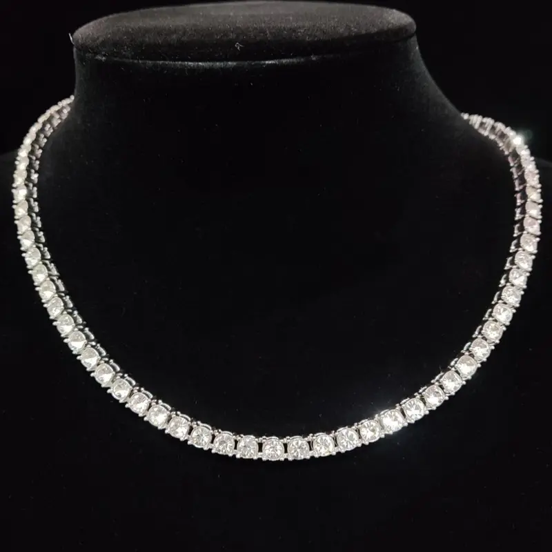 Fashion Simple Rhinestone Decor for Gift, Casual Matching Jazz Cuban Link Design Chain Bling Necklace Jewelry for Men & Women for Party, Daily Clothing Decor