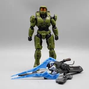 In Stock Halo Master Chief Anime Figure  Mjolnir Mark Vi Gen 3 Figurine Statue Model Doll Desk Collectible Decora Toys Gifts