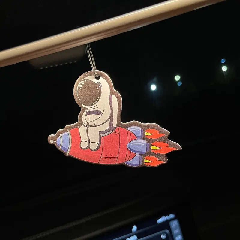 Space Astronaut Arctic Ice Scent Car Air Freshener, Rearview Mirror Hanging & Vent Clip, Natural Material, Long-Lasting 90 Days, Alcohol-Free