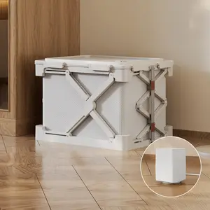 Foldable Vacuum Compression Storage Box with Pump, Hard Shell Organizer for Clothes & Comforters, Space Saving Moisture-Proof Storage (1/2/4 Pack)