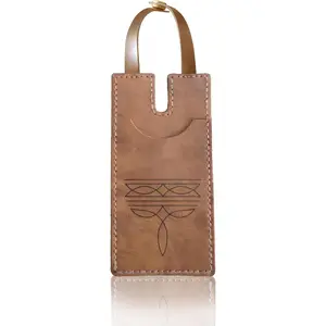 Boot Wallet with Snap Strap Slim Cowboy Wallet for Women, Leather Card Holder for Riding Boots, RFID-Blocking Protection (Brown)