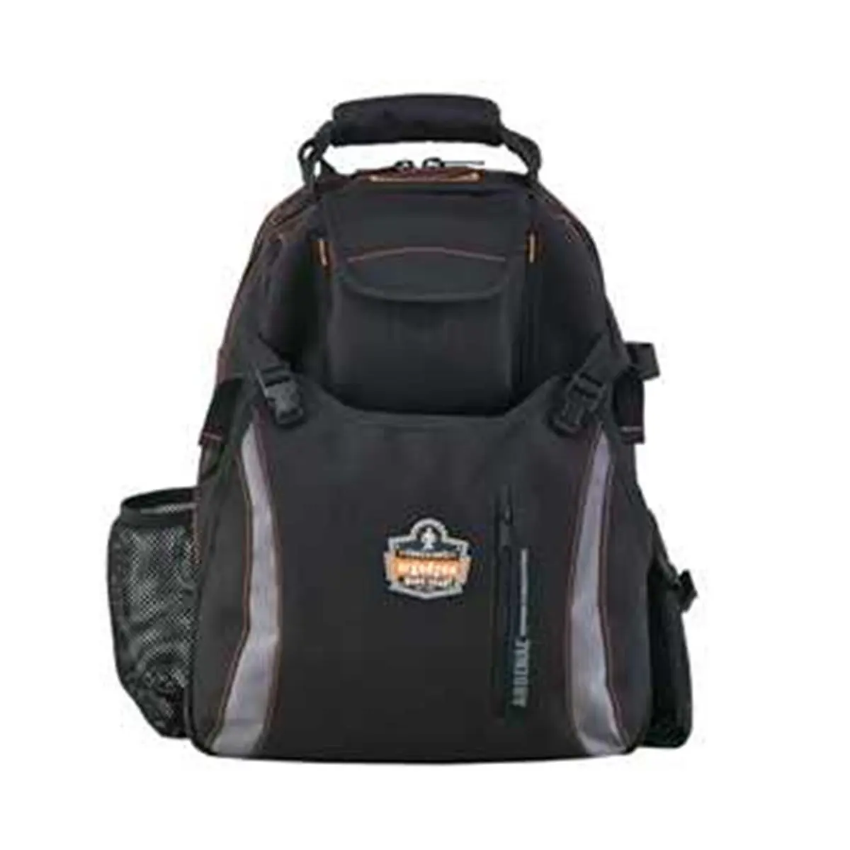 Ergodyne 5843 Dual-Compartment Portable Tool Bag - Black 1200D Ballistic Polyester Construction Tool Organizer with Moisture-Proof Build, YKK Zippers, Ring Attachment Points, Reinforced Base, Shoulder Strap, 5.8 lbs for Mechanics, Maintenance