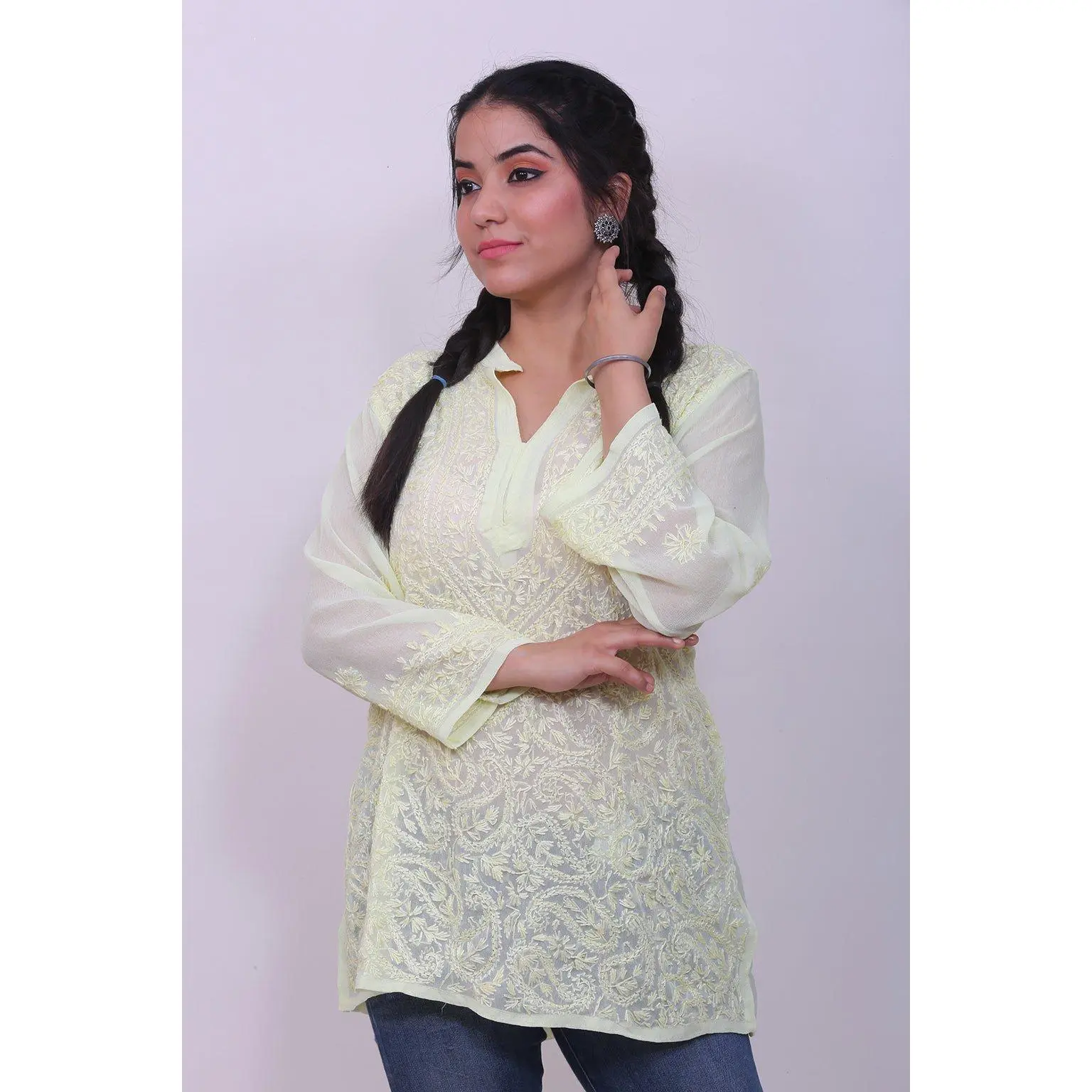 Chikankari Georgette Top