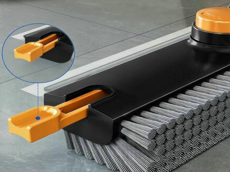 3 in 1 Floor Scrub Brush with 360° Rotating Head & 90° Corners Brush for Patio Shower Garage Deck Tile Concrete & Wood Surfaces Heavy-Duty Stiff Bristle Broom with Long Handle and Hidden Hair Clip - Wooden 3 in 1 Floor Scrub Brush with 360° Rotating Head & 90° Corners Brush for Patio Shower Garage Deck Tile Concrete & Wood Surfaces Heavy-Duty Stiff Bristle Broom with Long Handle and Hidden Hair Clip - Wooden