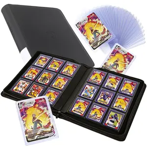 Top Loader Binder - 9 Pocket (3" X 4")  Holds 288 Toploaders | Baseball Toploader Cards & Card Holder For Sports Loaders Tcg Mtg Storage Trading Card Album