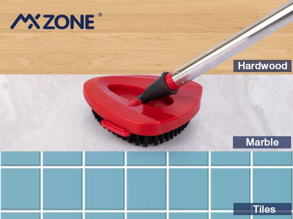 Scrubber Mop Head for O Cedar RinseClean 2 Tank System, Spin Mop Scrub Brush Head Replacement, Hard Bristle Bathroom Cleaning Brush, Tub Scrubber