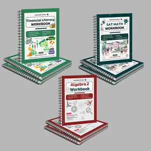 Archer STEM High School Success Bundle SAT Math, Algebra 2, Financial Literacy Workbooks Easy Step by Step Learning Tools