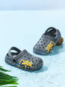 Kids Fashion Hole Shoes, Summer Shower Cool Slippers, Lightweight Comfortable, Digger Pattern, Suitable for Boys Girls Daily Casual Outdoor Sports, Water Sandals, Eva Sandals