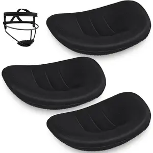 3X Softball Fielder's Facemask Chin Cup Face Defense Chin Cup Protective Catchers Mask Replacement Chin Pad, Baseball Softball Pitchers Helmet Padding Men Women Teensm