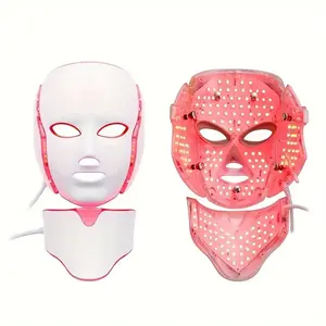 7 Color LED Mask Plug-In Power Supply, Suitable for All Skin Types, Daily Skincare Tool, No Fragrance, Us Plug Design, Skin Repair