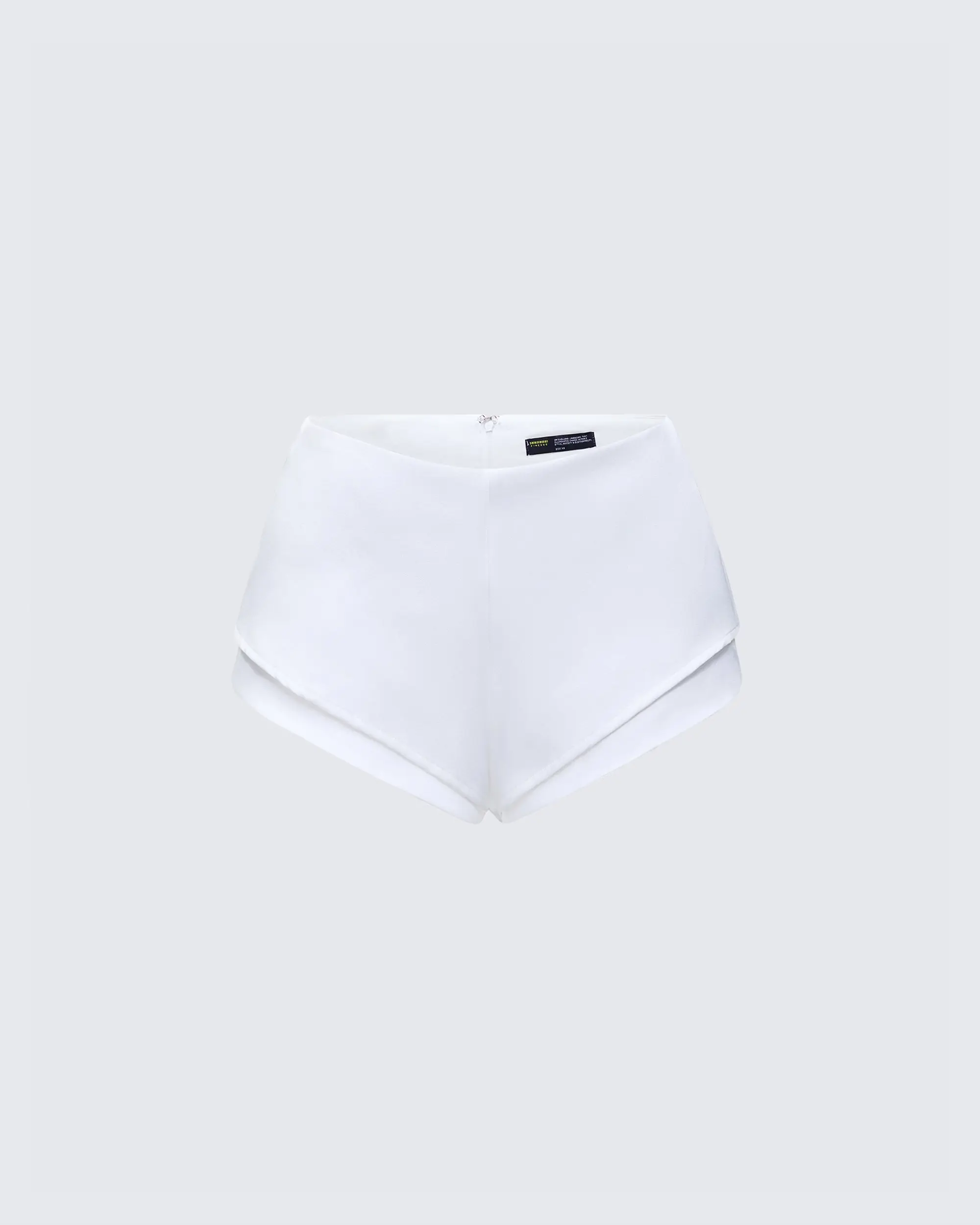 Mitchie White Tailored Double Hem Shorts
