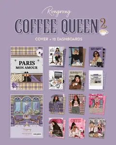 Coffee Queen Planner Cover + 12-Month Dividers with Tabs