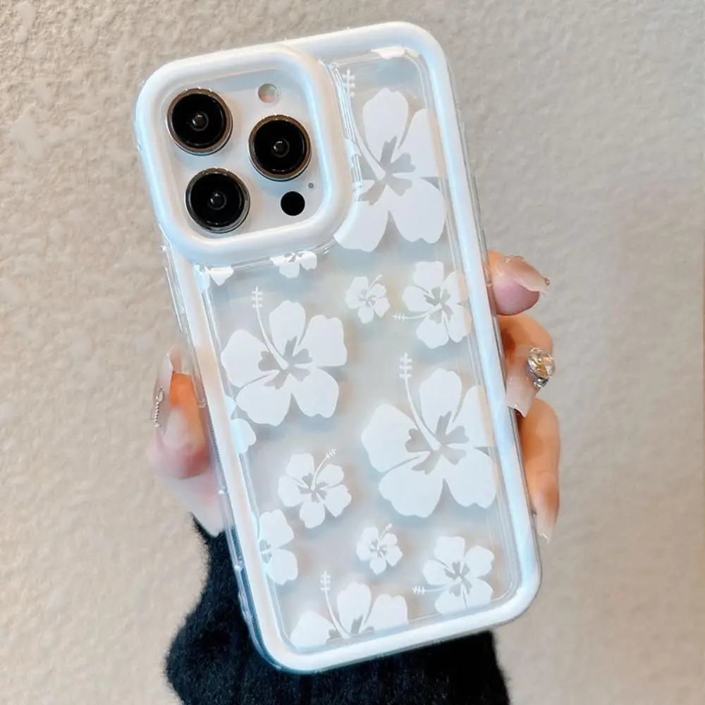 Fall Flower Pattern Phone Case, Summer Anti-fall & Shockproof Phone Protector Cover, Decorative Phone Protective Case Compatible with iPhone 15 iPhone