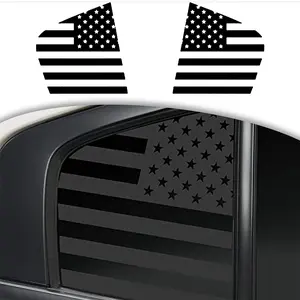 American Flag Pattern Car Rear Side Window Decal, Precut American Flag PVC Sticker, Back Window Vinyl Decoration for Dodge Charger 2011-2020, Sticker Decals