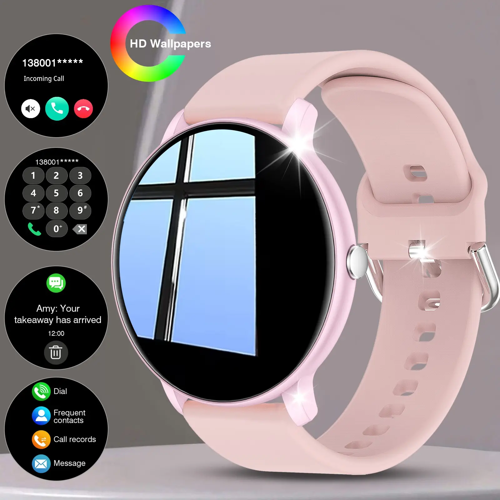 Multifunctional Smart Watch with Replaceable Strap, Fashion Digital Watch, Supports Calls and Music Control, Unisex Sports Watch, Digital Smartwatch