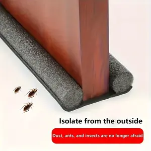 Door Gap Seal Strip, Weatherproof Insulation Rubber Gasket, Durable Door Sweep for Home & Office Use, Easy Installation, Door Hardware